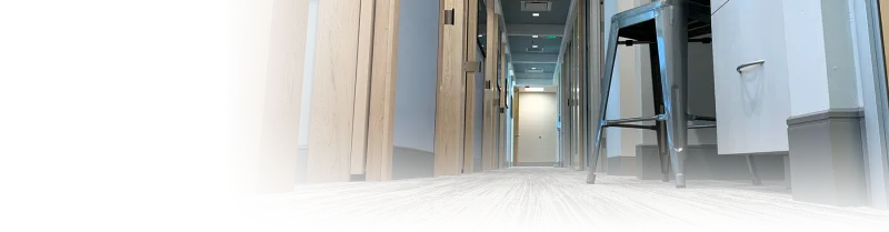 A ground up view from the hallway in the Broomfield location