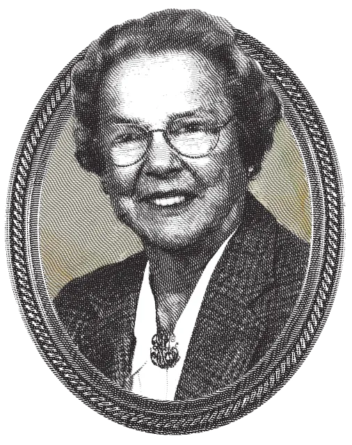 A etched drawing of Nan
